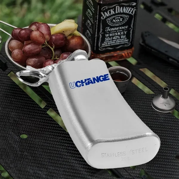 Mini Stainless Steel Flask Keychain 1-2 Oz.