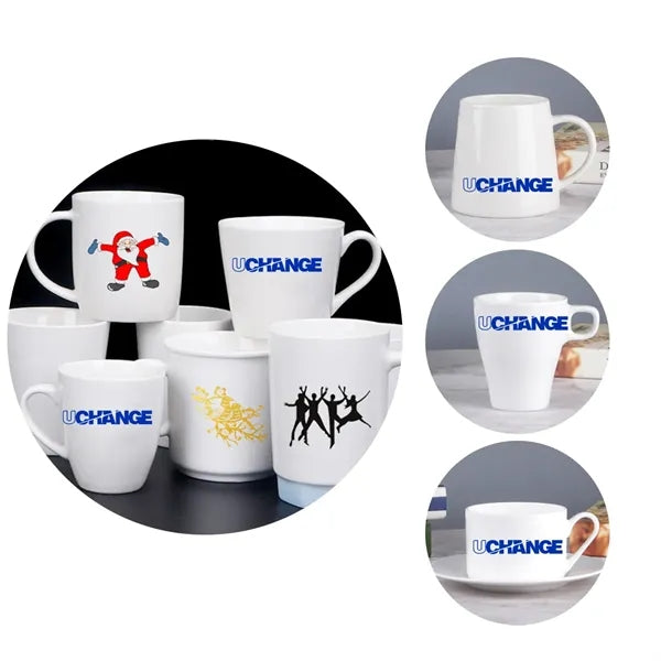 White Ceramic Coffee Mug For Custom Logos