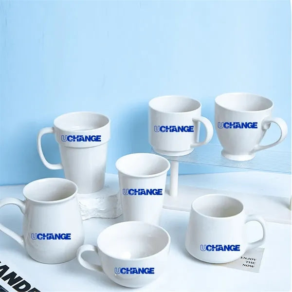 White Ceramic Coffee Mug For Custom Logos