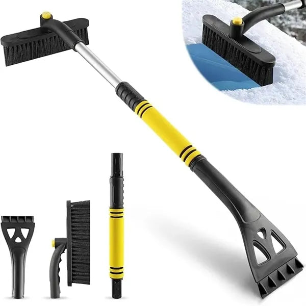Detachable Ice Scraper and Snow Brush with Extendable Handle
