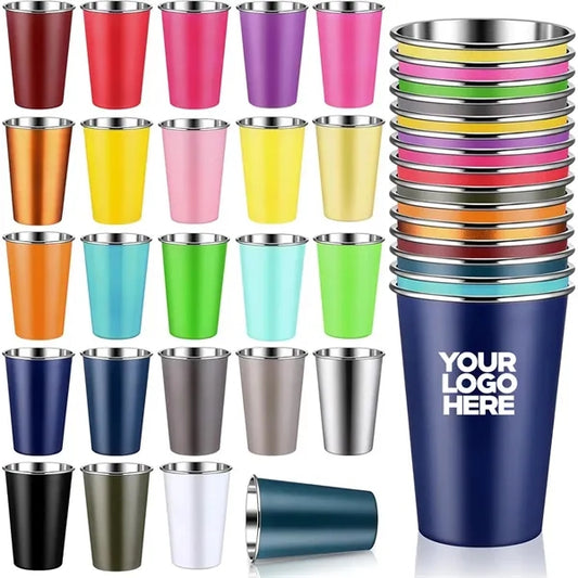 16OZ. Stainless Steel Metal Cup, Stackable Cup