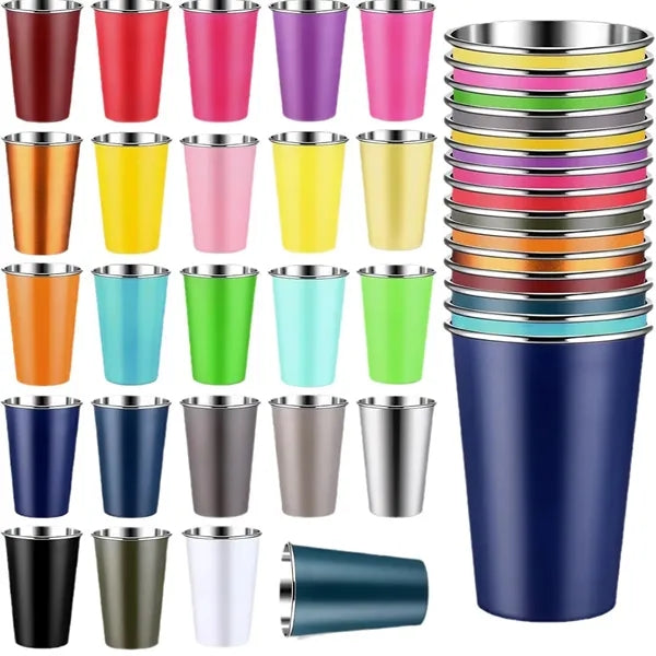 16OZ. Stainless Steel Metal Cup, Stackable Cup
