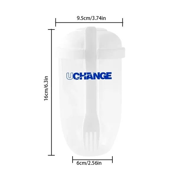 Salad To Go Cup With Fork Food Grade Plastic