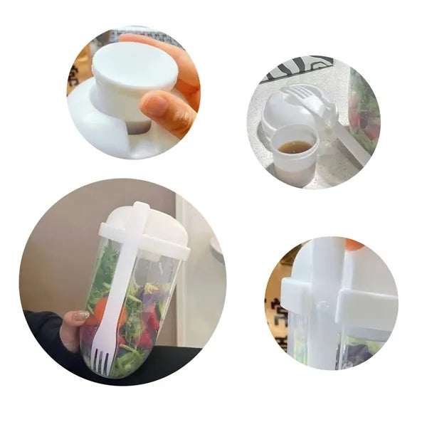Salad To Go Cup With Fork Food Grade Plastic