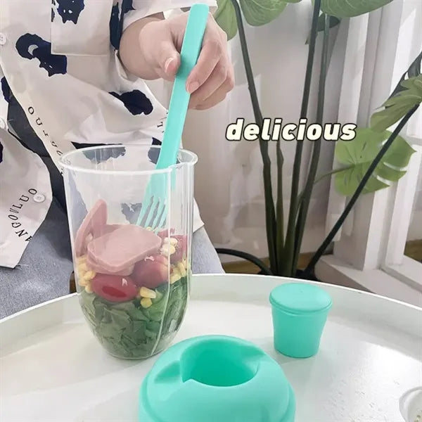 Salad To Go Cup With Fork Food Grade Plastic