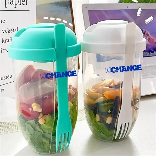 Salad To Go Cup With Fork Food Grade Plastic