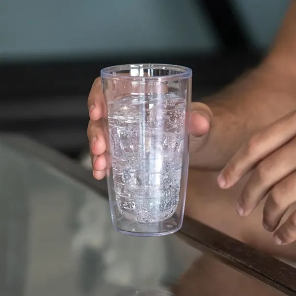 16 oz Clear Double Walled Insulated Tumbler