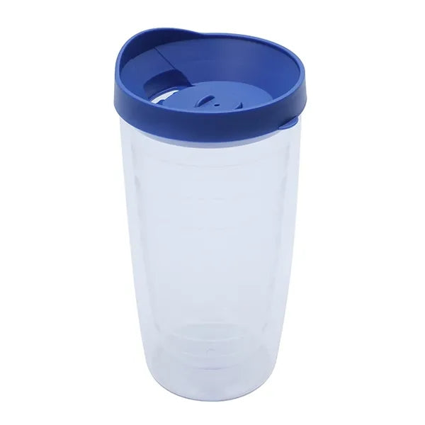 16 oz Clear Double Walled Insulated Tumbler
