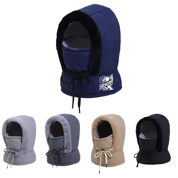 Winter Trapper Hat With Fleece Neck Warmer Ski Cap