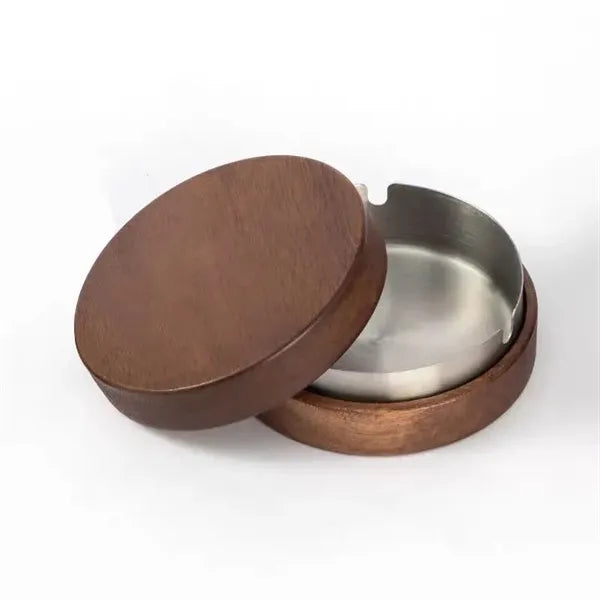 Solid Wood Windproof Ashtray