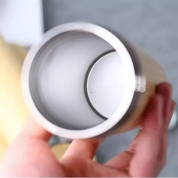 16oz Stainless Steel Bamboo Medium Thermos Cup