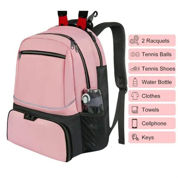 Large Capacity Polyester Tennis Backpack