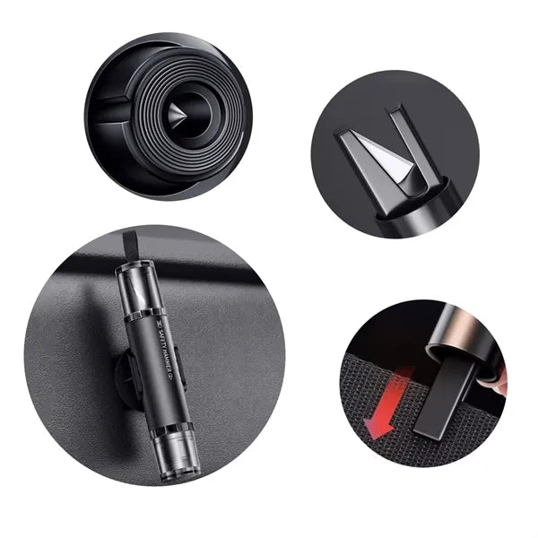 Auto Safety Hammer With Seatbelt Cutter