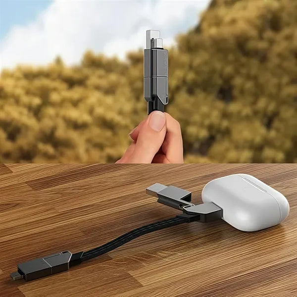 60W 6 in 1 Charging Cable for Travel Portable Keyring