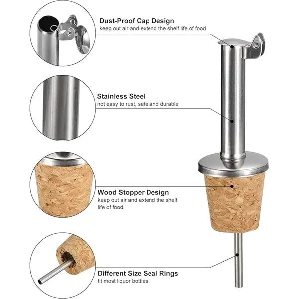 Stainless Steel Auto Flip Bottle Pourers