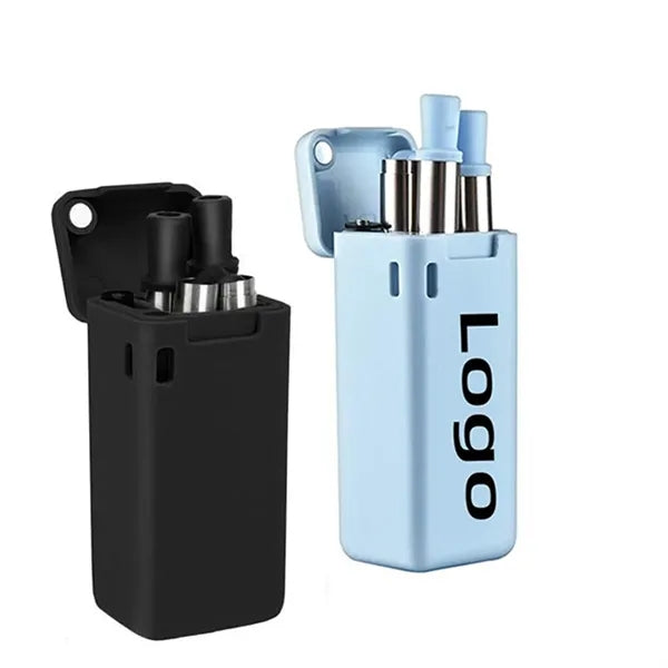 Folding telescopic straw