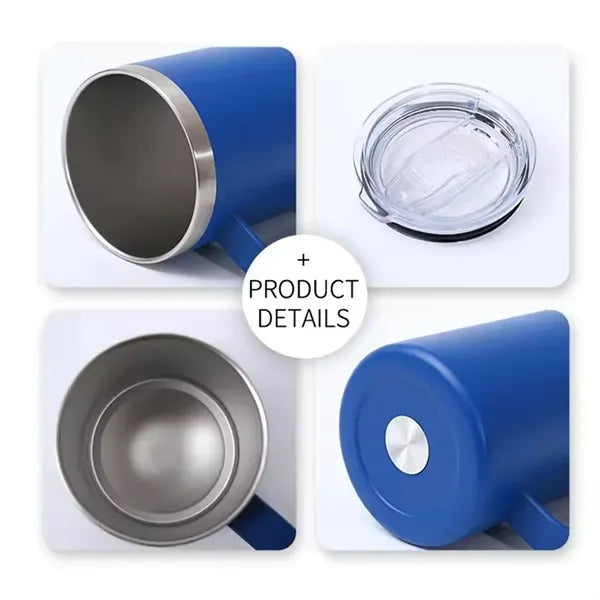 10oz Stainless Steel Insulated Mug with Handle and Lid