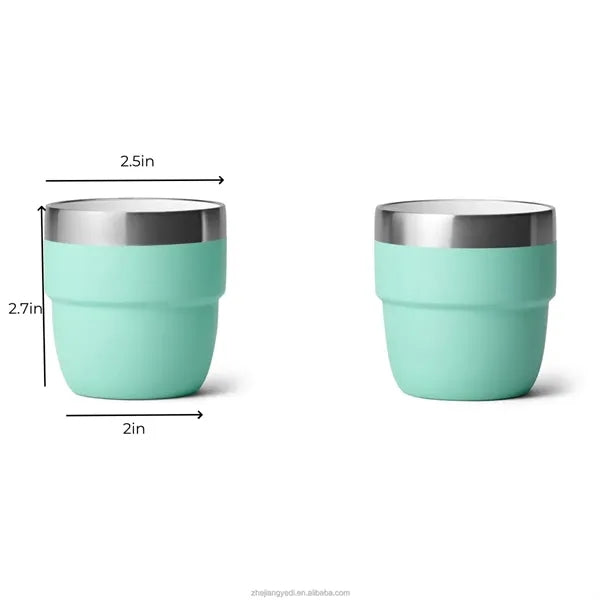 4oz Stackable Insulated Ceramic - Lined Stainless Steel Cup