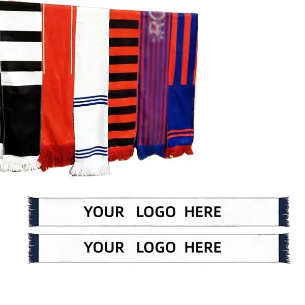 Soccer Fans Souvenir Double Side Logo Print Scarf