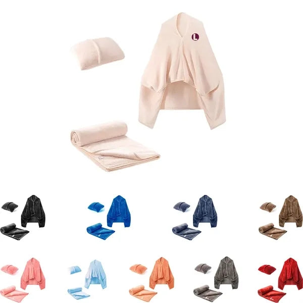 2-In-1 Portable Folding Flannel Blanket
