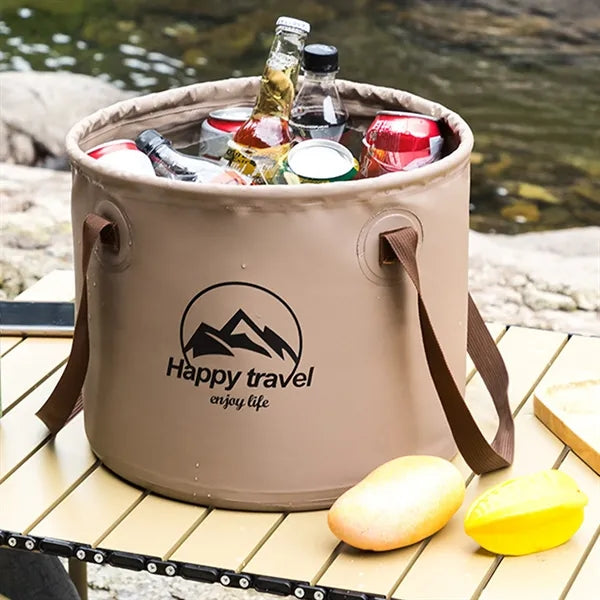 Foldable 2.5Gal Bucket - Camping/Fishing Water Storage