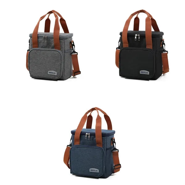 Double-Layer Insulated Lunch Tote - Portable Picnic Ice Bag