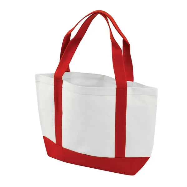 White Cotton Boat Tote
