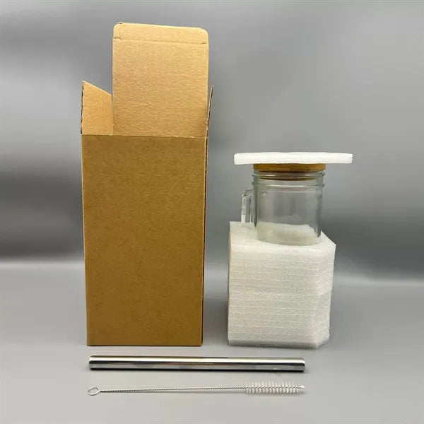 24OZ Glass Tumbler with Lid and Straw