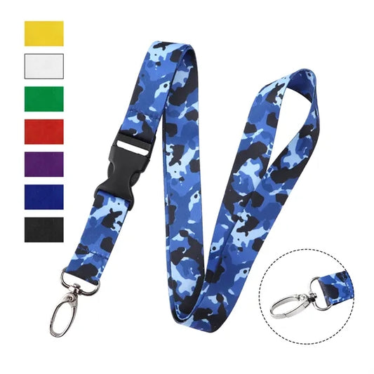 3/4" Sublimated Detach Lanyards Badge Holder W/ Oval Clasp