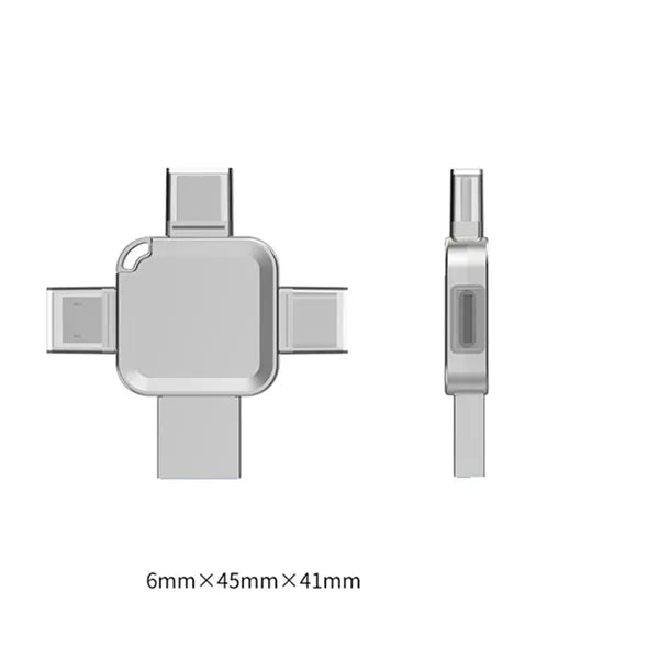 Portable Large Capacity Metal Cross 4 In 1 USB Flash Drive