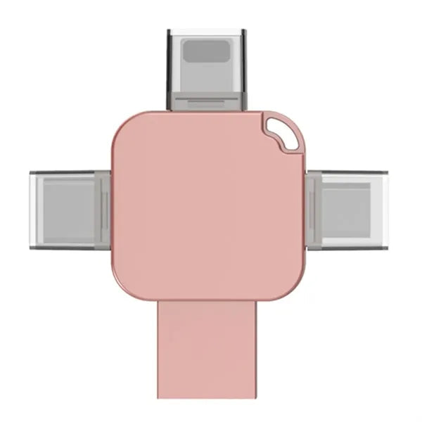 Portable Large Capacity Metal Cross 4 In 1 USB Flash Drive