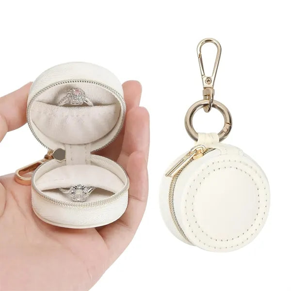 Jewelry Ring Holder Box with Keychain