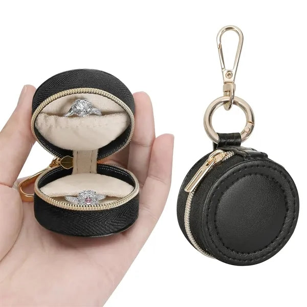 Jewelry Ring Holder Box with Keychain