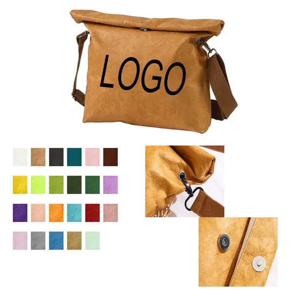 Tyvek-Made Adjustable Water-Resistant Stylish Crossbody Bag