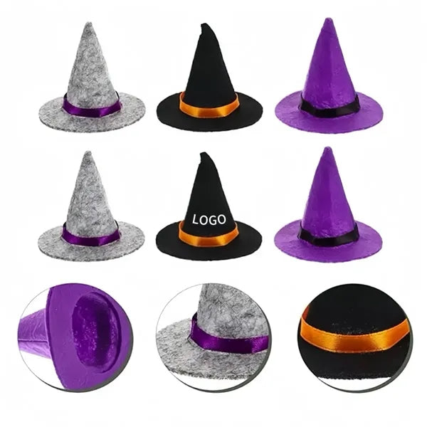 Halloween Wine Bottle Decoration Mini Felt Hats