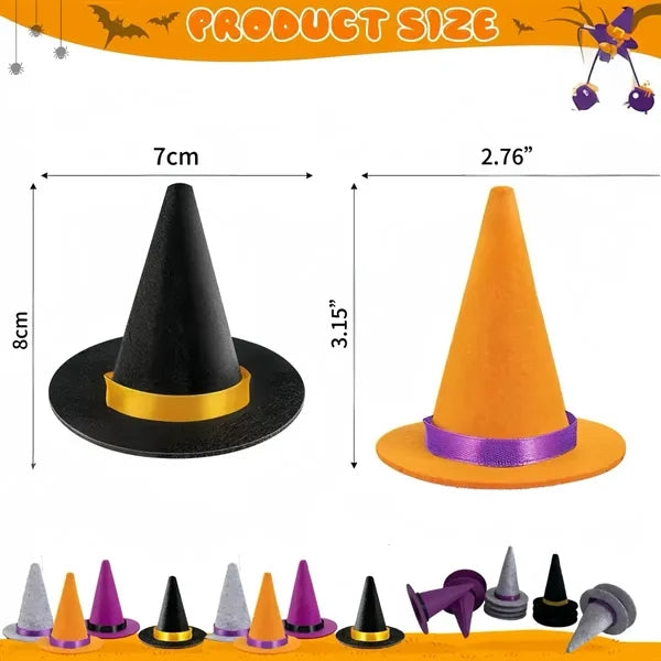 Halloween Wine Bottle Decoration Mini Felt Hats