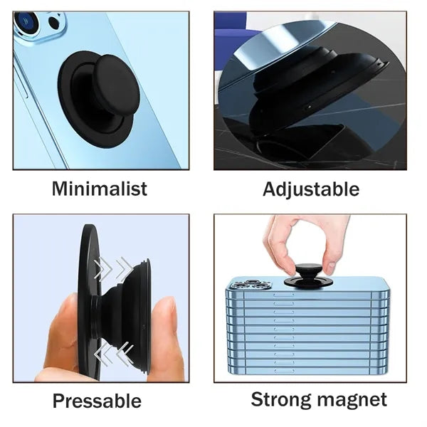 Round Adhesive Phone Grip Magnets Securely Attach