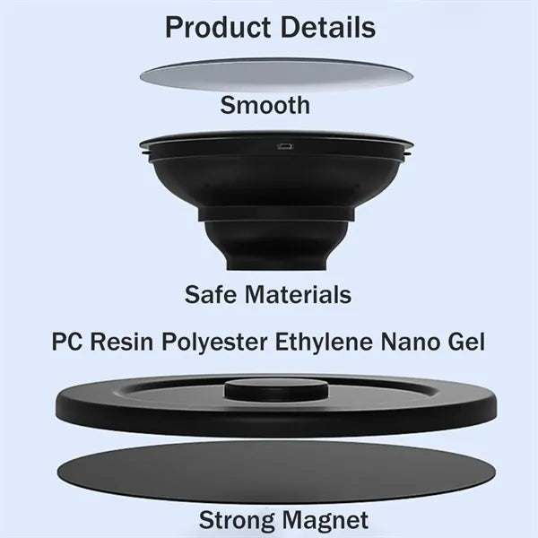 Round Adhesive Phone Grip Magnets Securely Attach