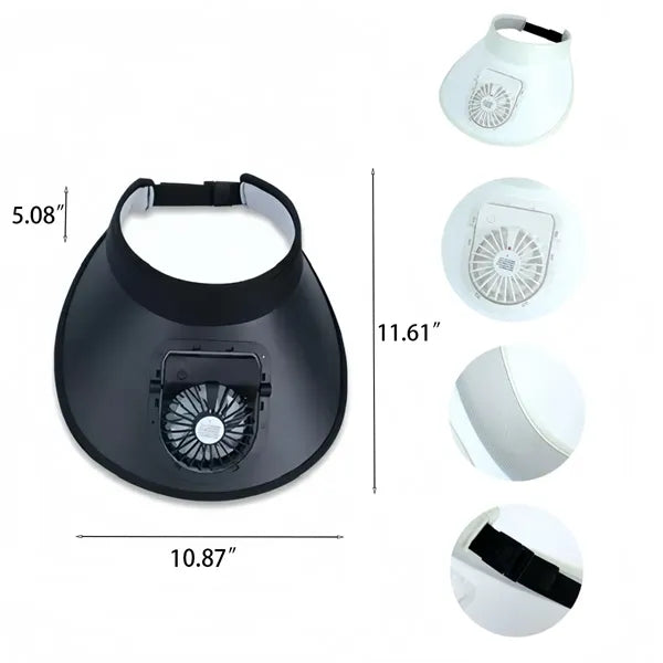 Fan Sun-Protective Visor Hat