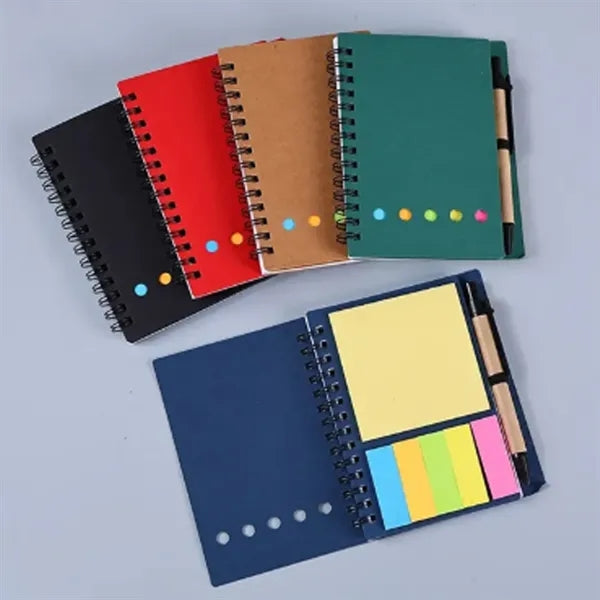 Kraft Paper Sticky Notes with Ballpoint Pen