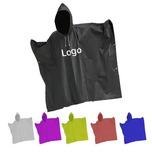 Side-Snap Hooded Adult EVA Rain Poncho
