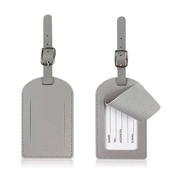 Recycled Leatherette Water-Resistant Luggage Tag