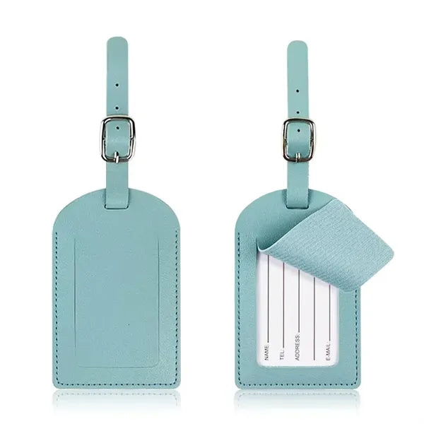 Recycled Leatherette Water-Resistant Luggage Tag