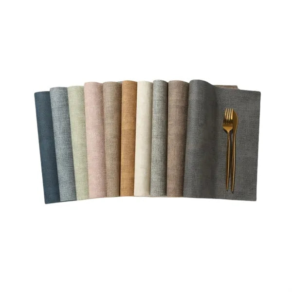 Premium Textured-Leather Placemats