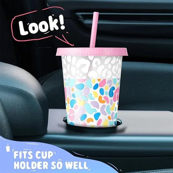 24Oz Color Changing Cup With Lid and Straw