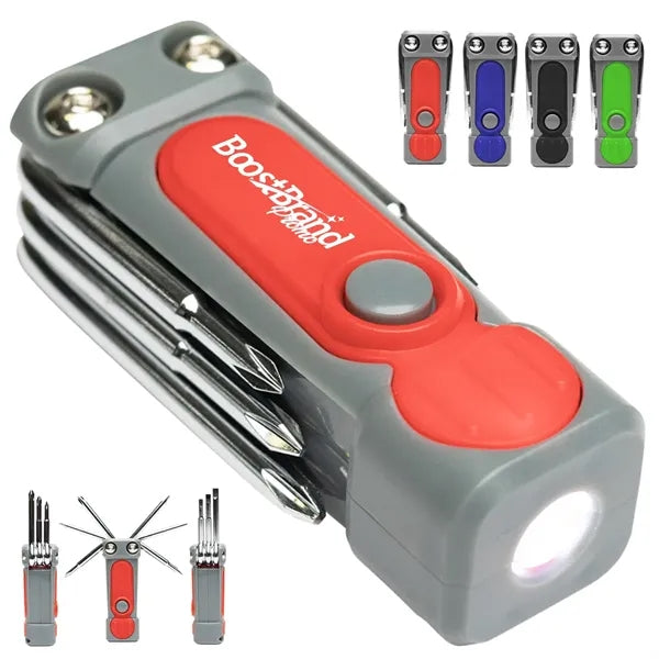 LED Flashlight Multi Tool with Screwdriver Set