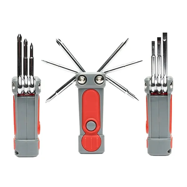 LED Flashlight Multi Tool with Screwdriver Set