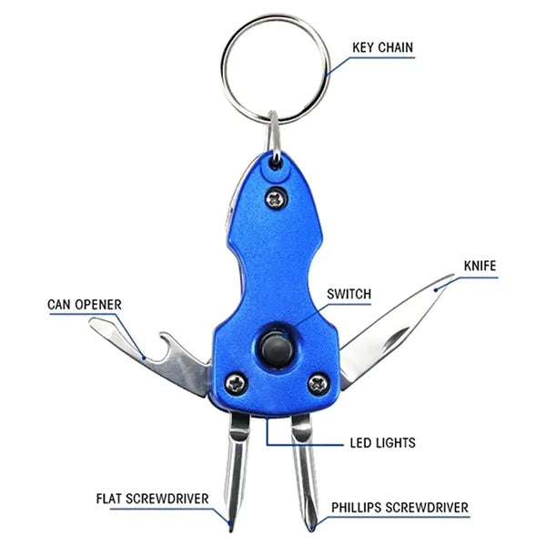 Keychain Multi Tool With Light