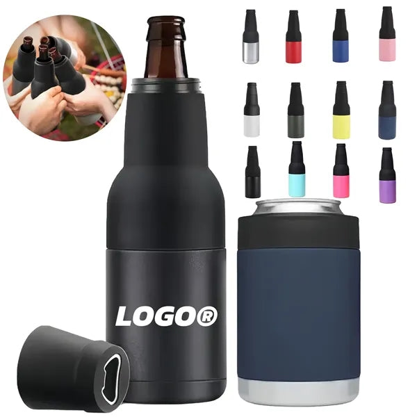 12oz Stainless 3 1 Can Cooler Beer Bottle Insulated Tumbler