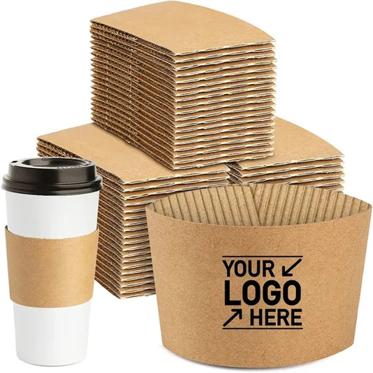 Disposable Thickened Kraft Paper Coffee Cup Sleeve